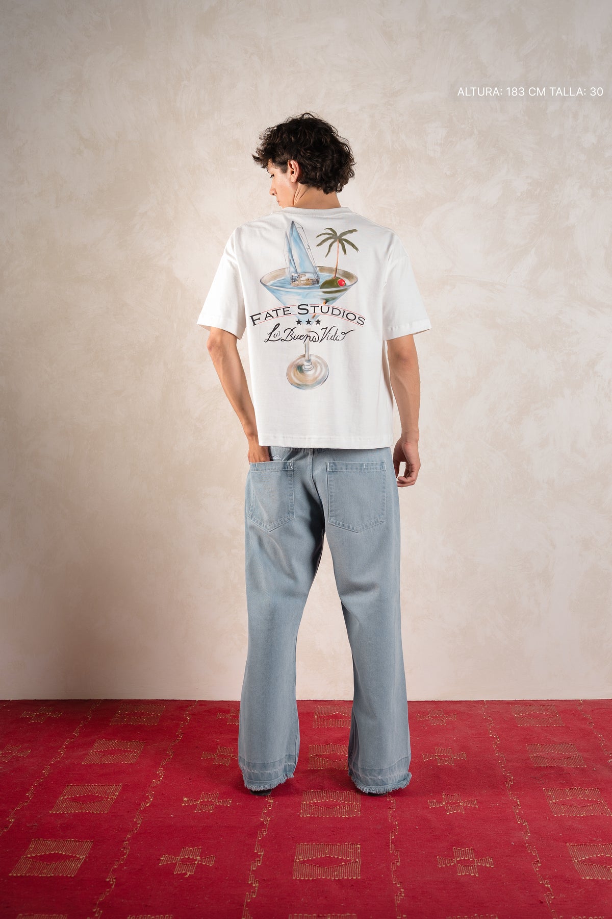 Twisted Flare Jeans Washed Blue