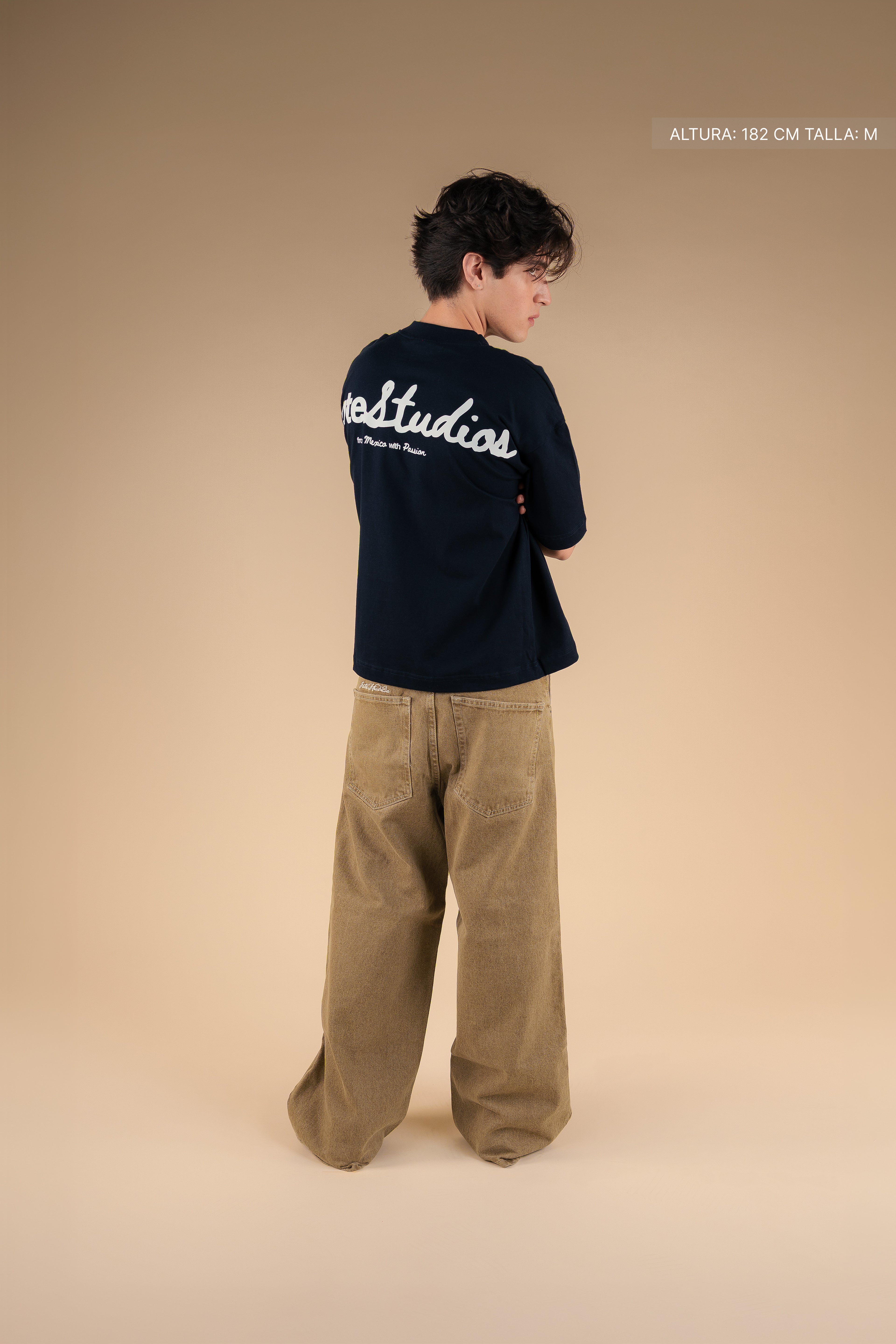 Studio Script Tee Navy Blue
