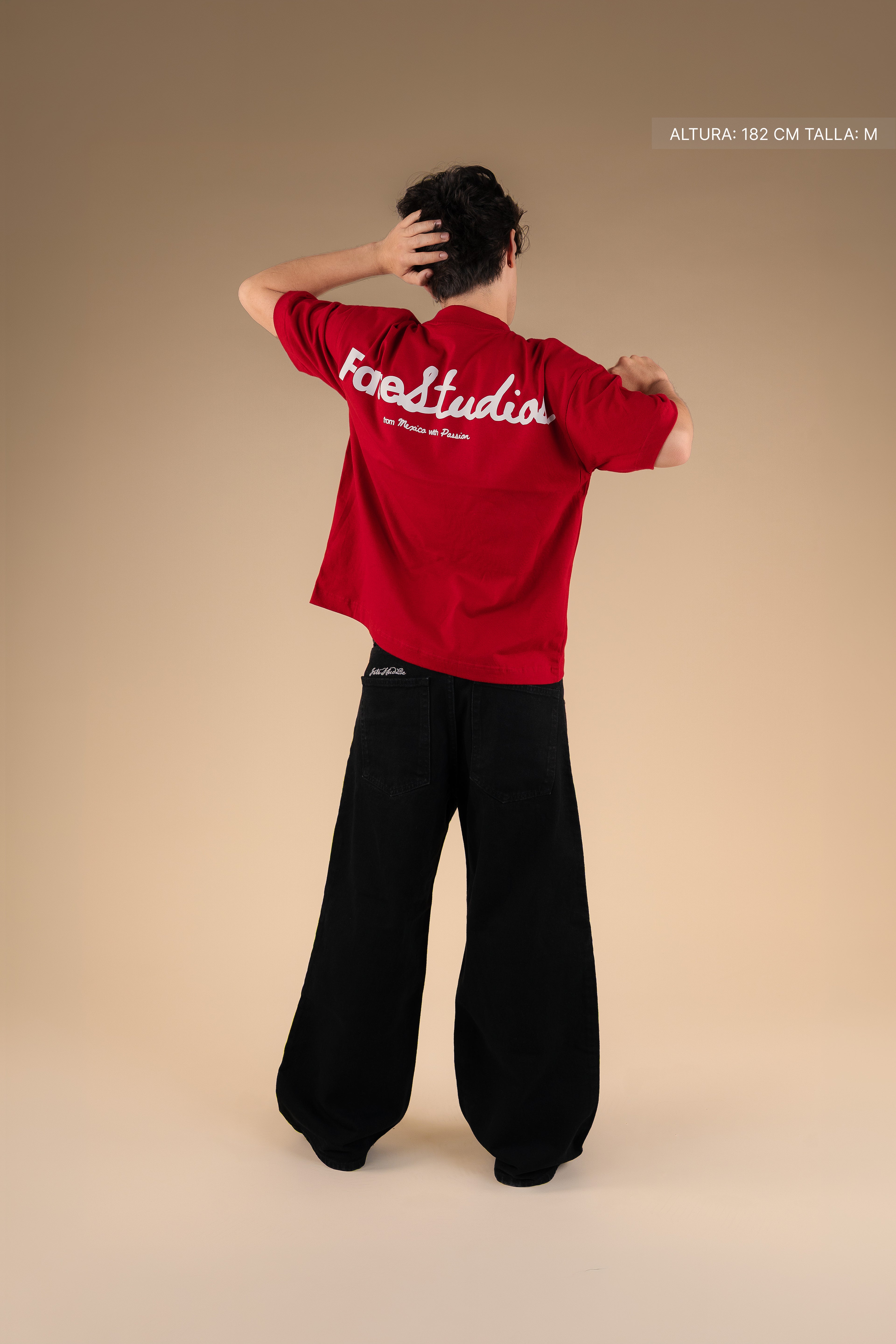 Studio Script Tee Red