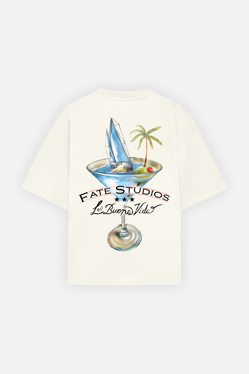 Sail Away Tee Ivory — Back