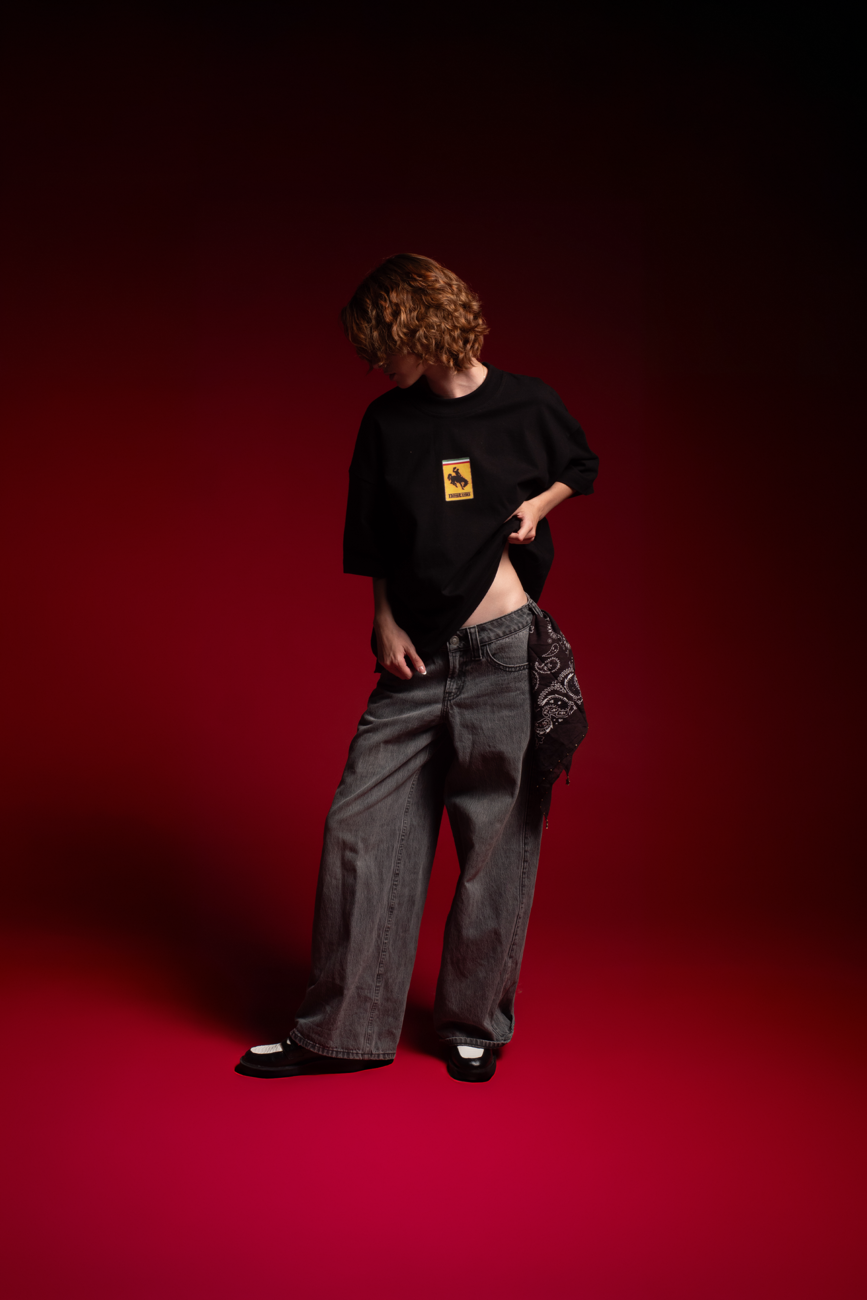 Racing Cowboy Tee Black