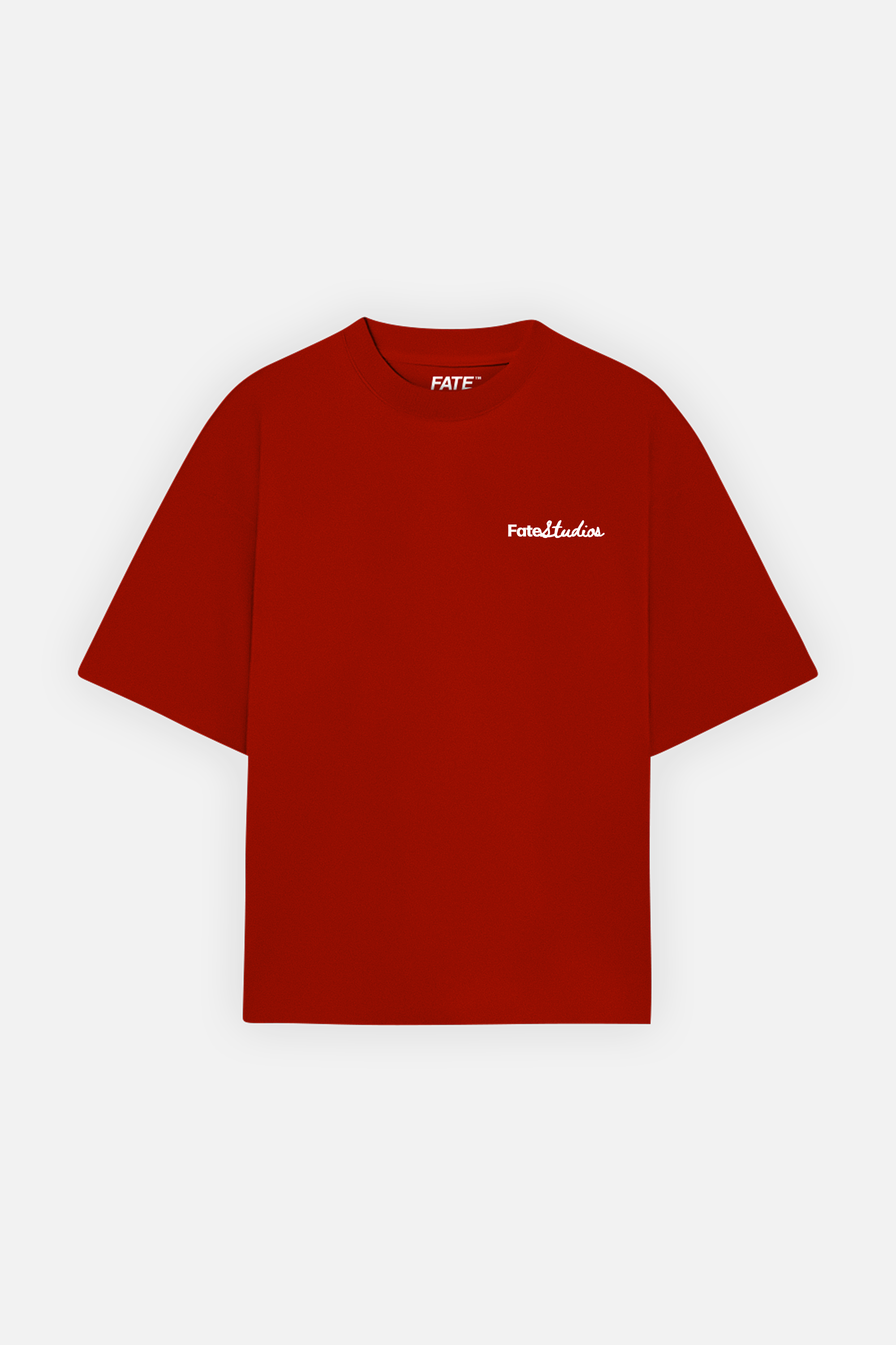 Studio Script Tee Red — Front