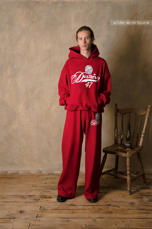 47 Hoodie Cherry Red