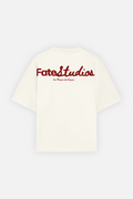 Studio Script Tee Ivory — Back