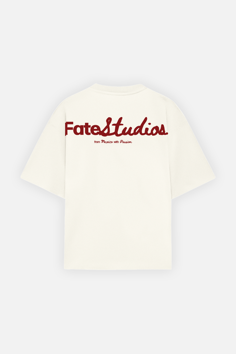 Studio Script Tee Ivory — Back