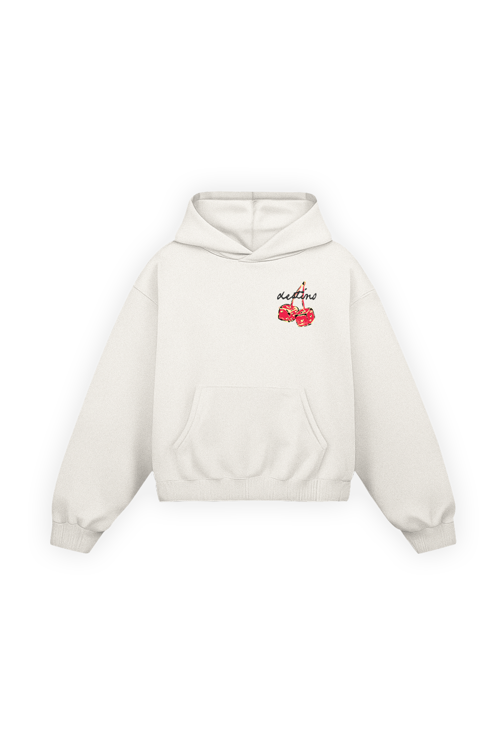 Dice Cherry Hoodie Ivory