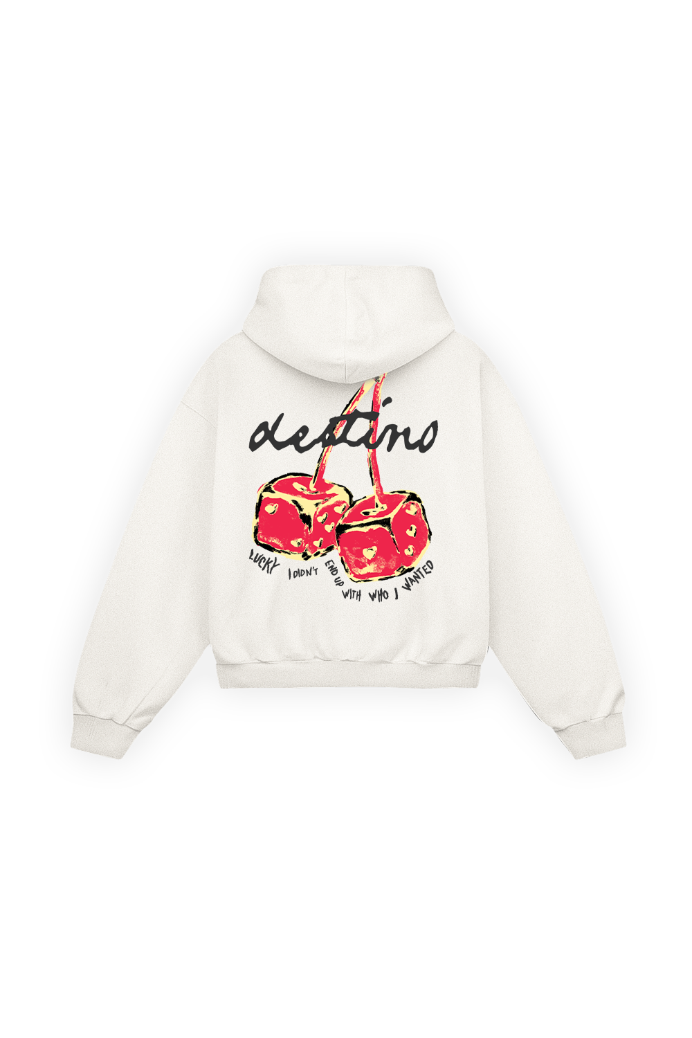 Dice Cherry Hoodie Ivory