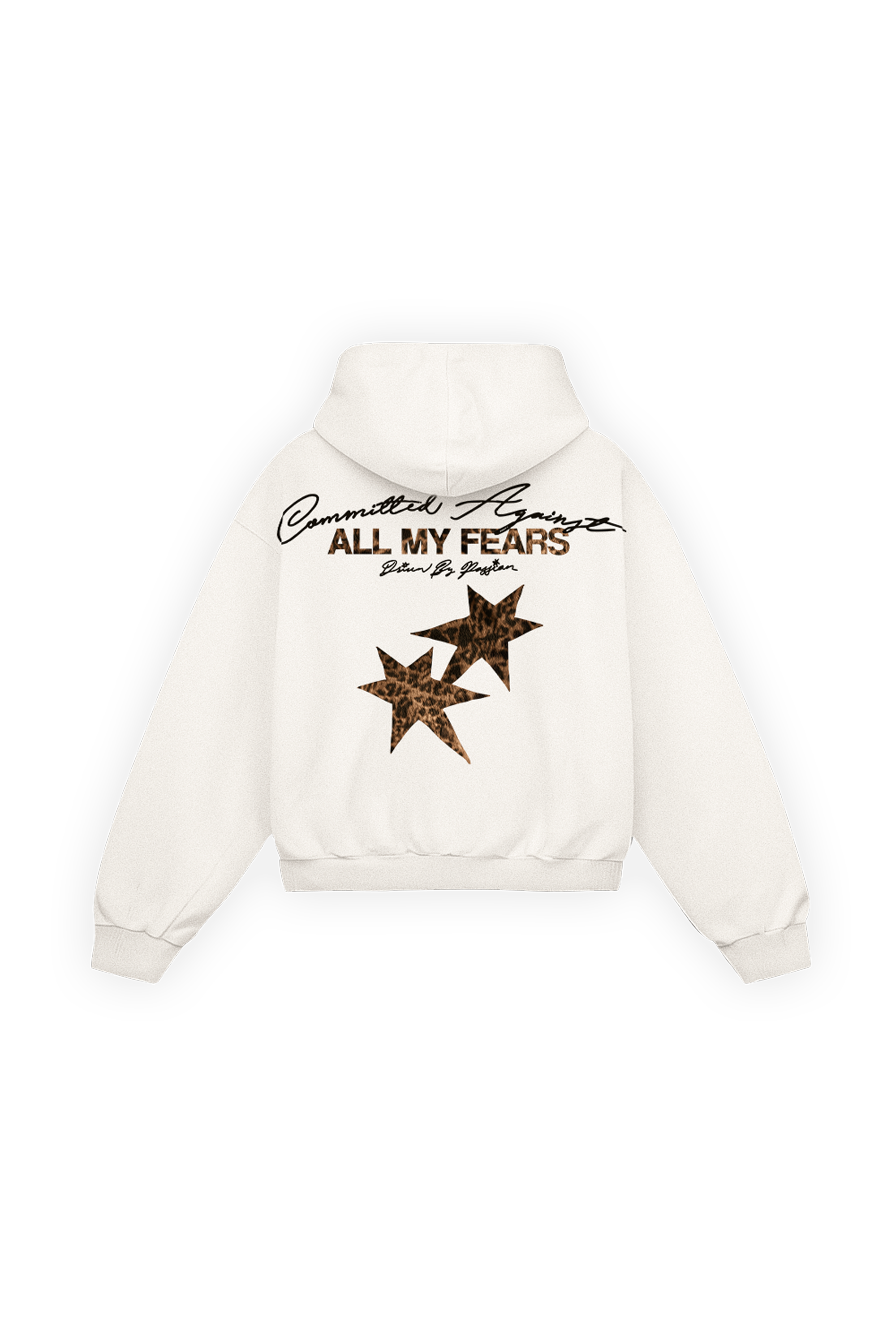 All My Fears Cheetah Hoodie Ivory