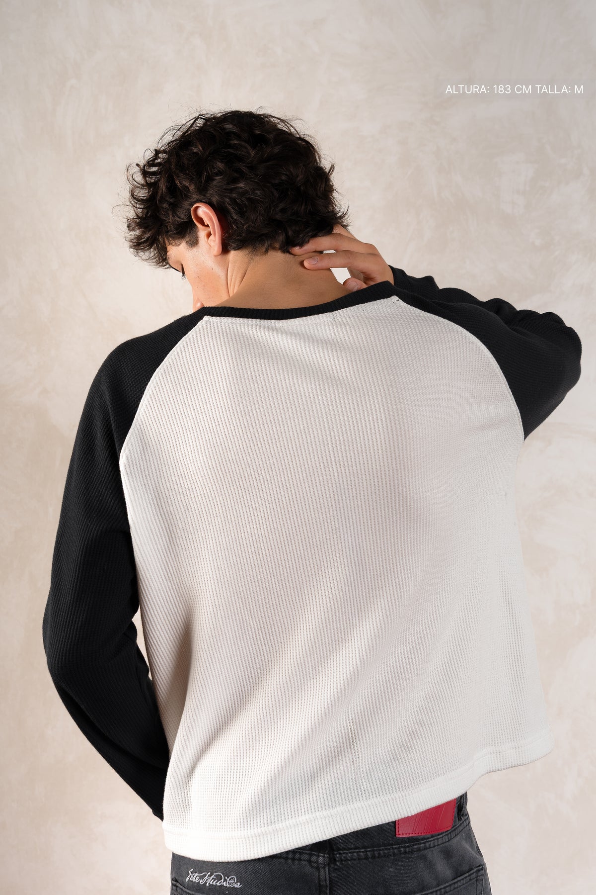 Raglan Longsleeve Ivory w/ Black