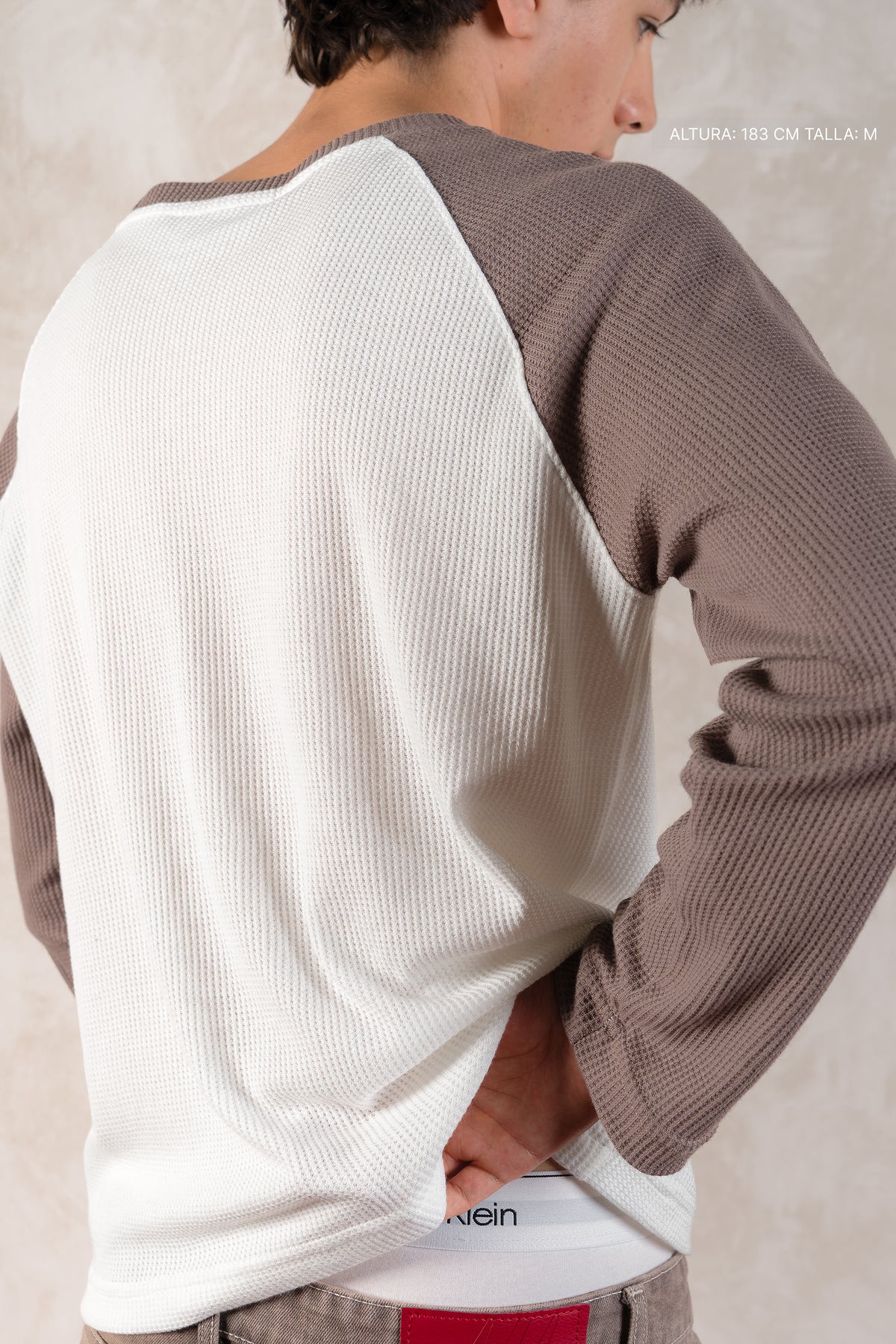 Raglan Longsleeve Ivory w/ Grey