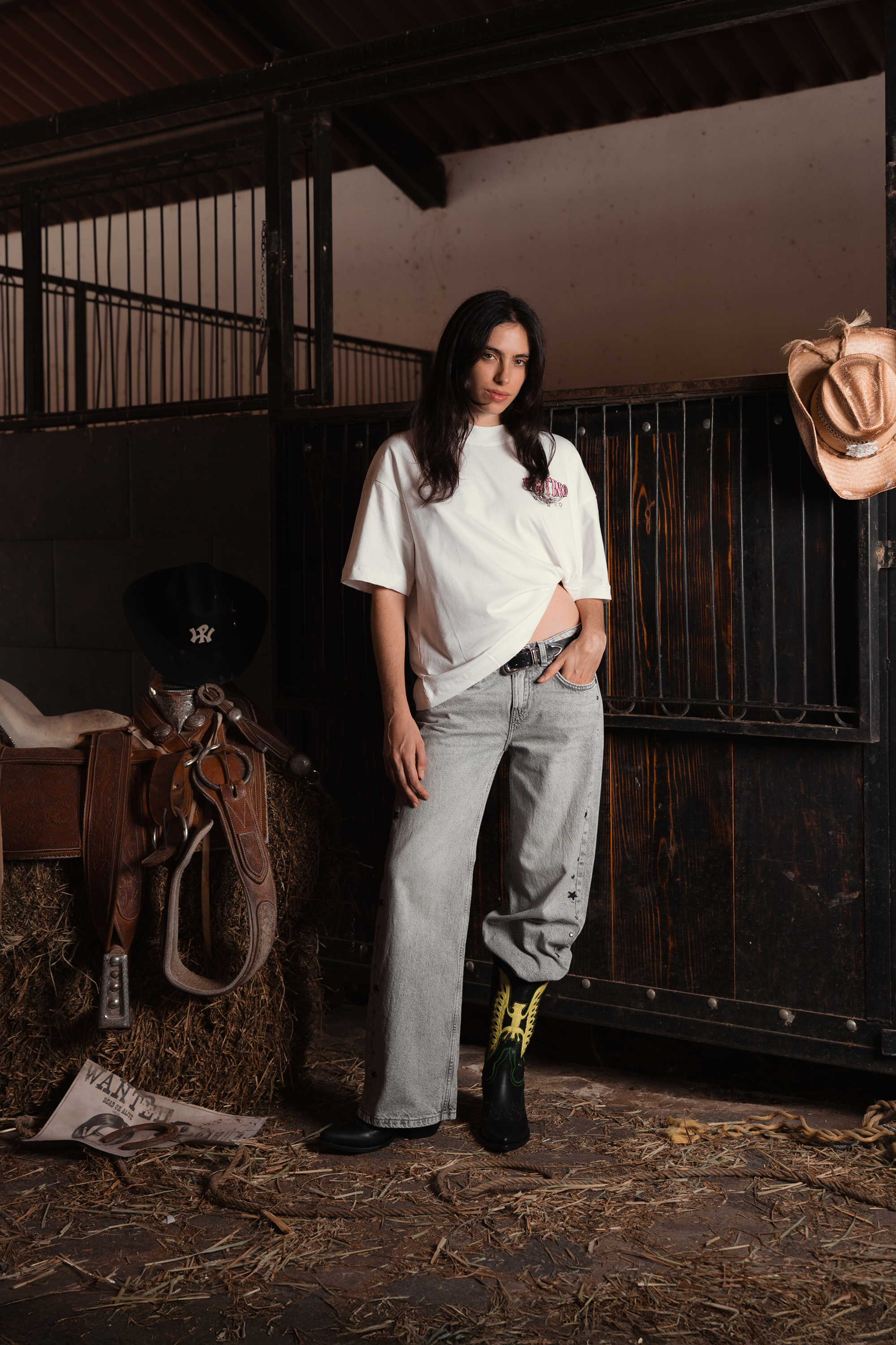 Long Horns Tee Ivory