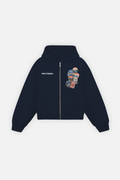 Out of Town Badges Zip Hoodie Navy Blue — foto 1