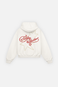Star Script Hoodie Ivory