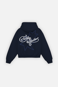 Star Script Hoodie Midnight Blue