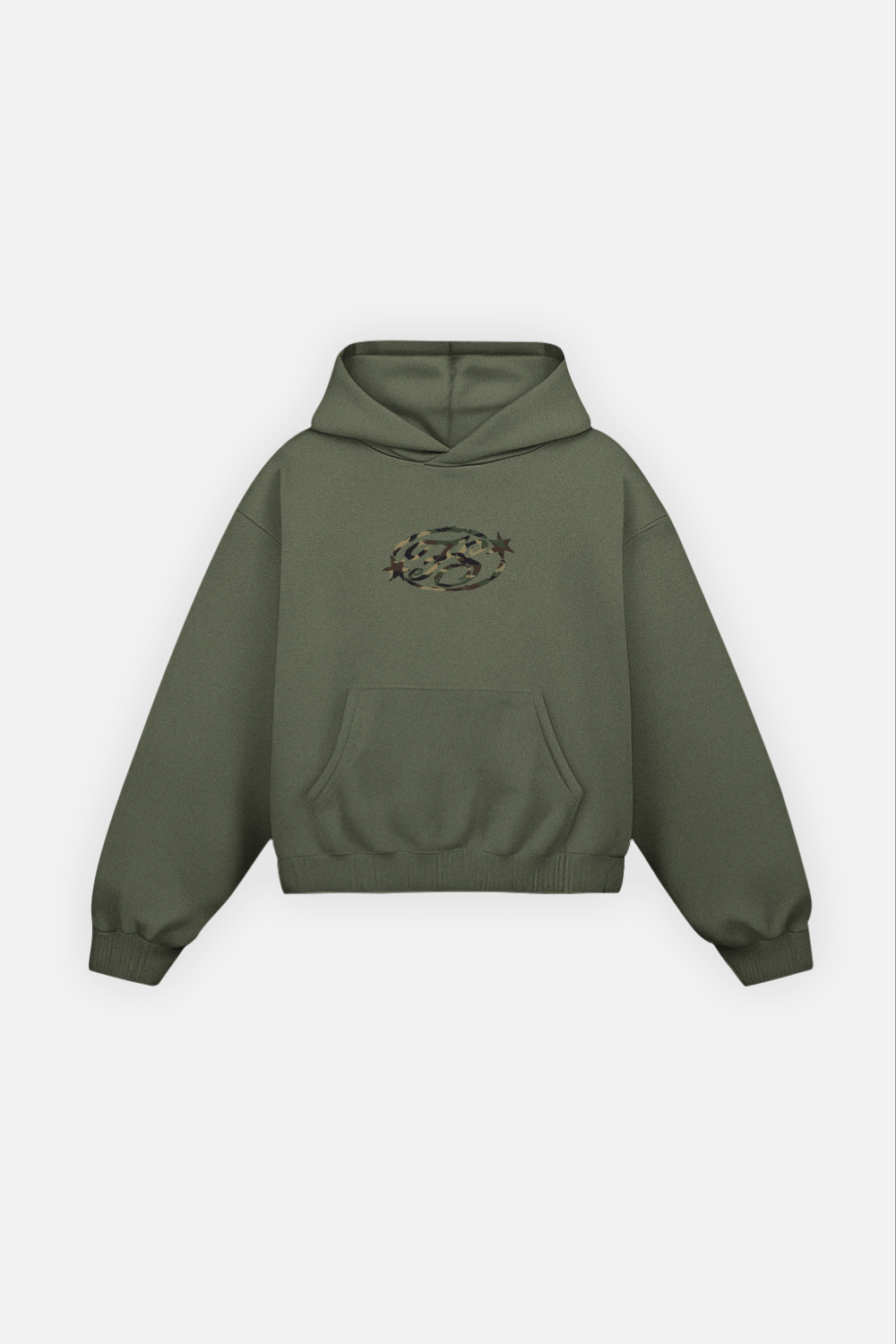 Camo Monogram Hoodie Green Forest — foto 2