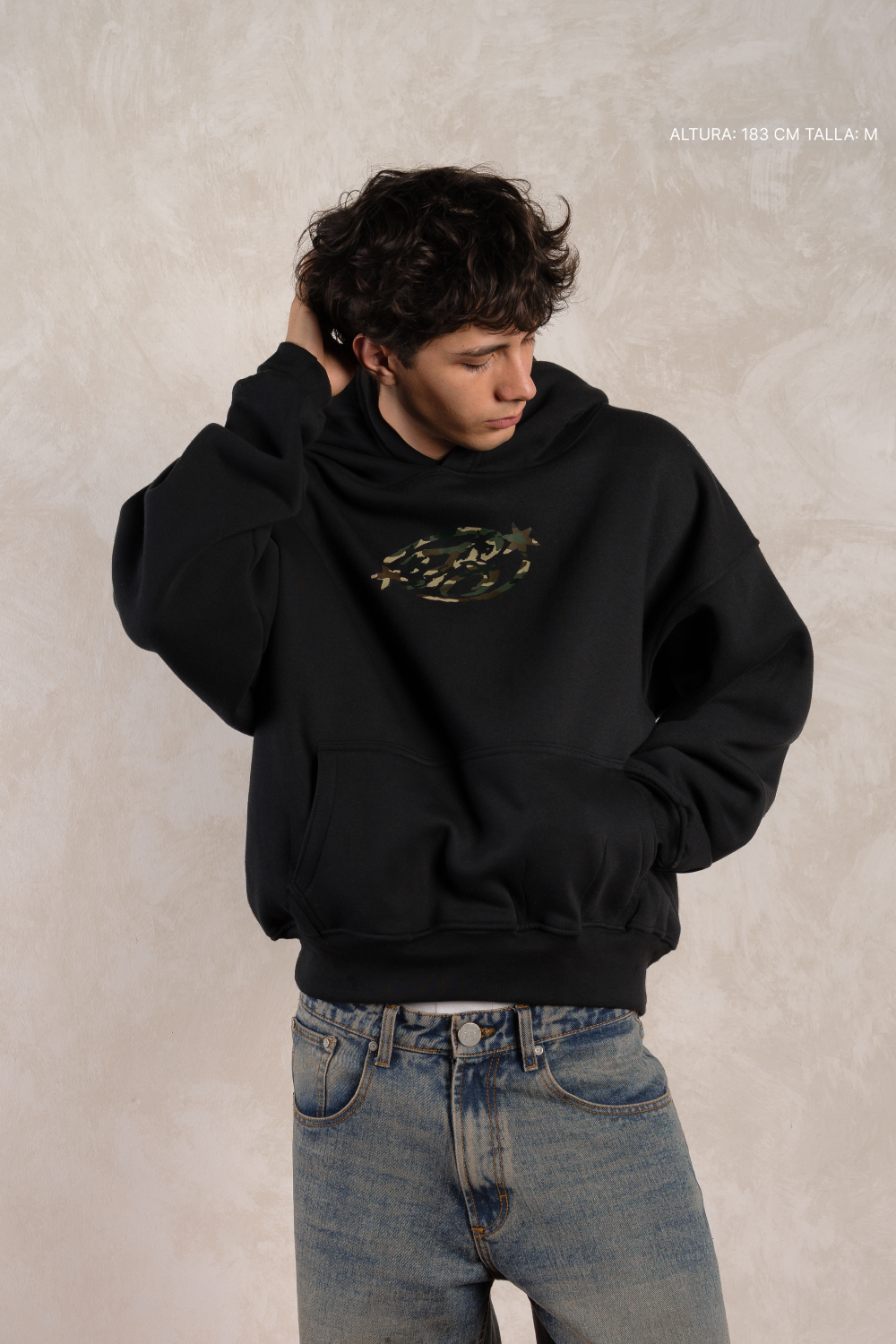 Camo Monogram Hoodie Vantablack — foto 6