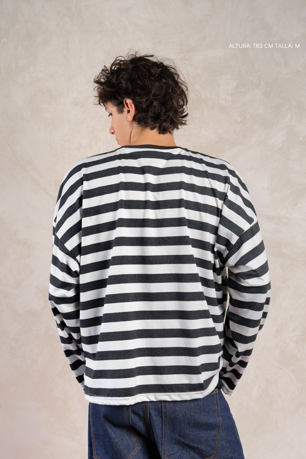 Striped Longsleeve Ivory w/ Black — foto 6