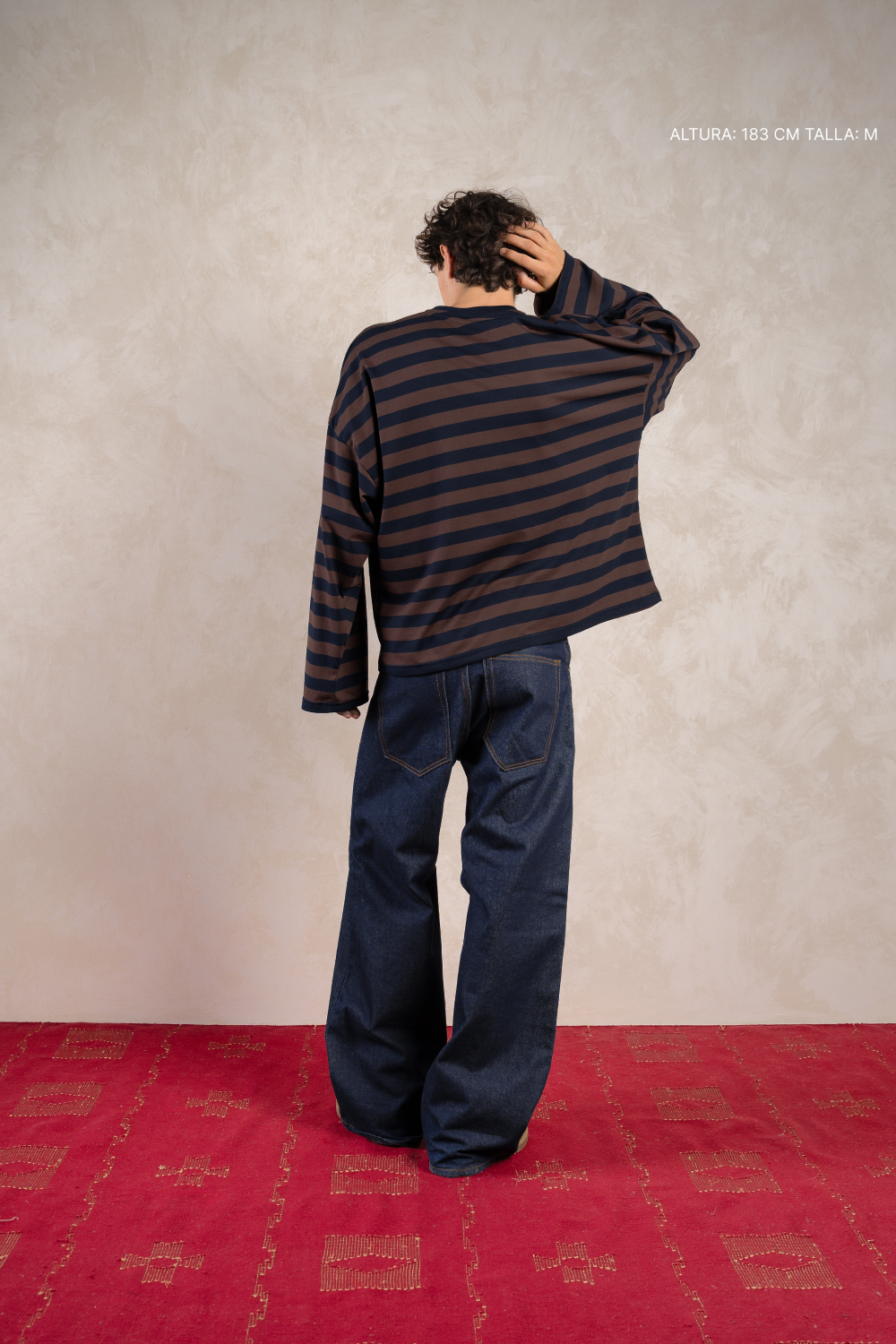 Striped Longsleeve Navy w/ Brown — foto 4