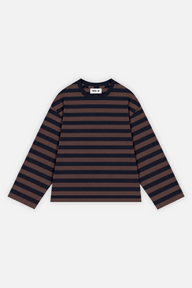 Striped Longsleeve Navy w/ Brown