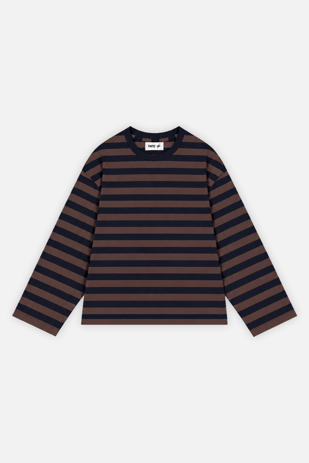Striped Longsleeve Navy w/ Brown — foto 1