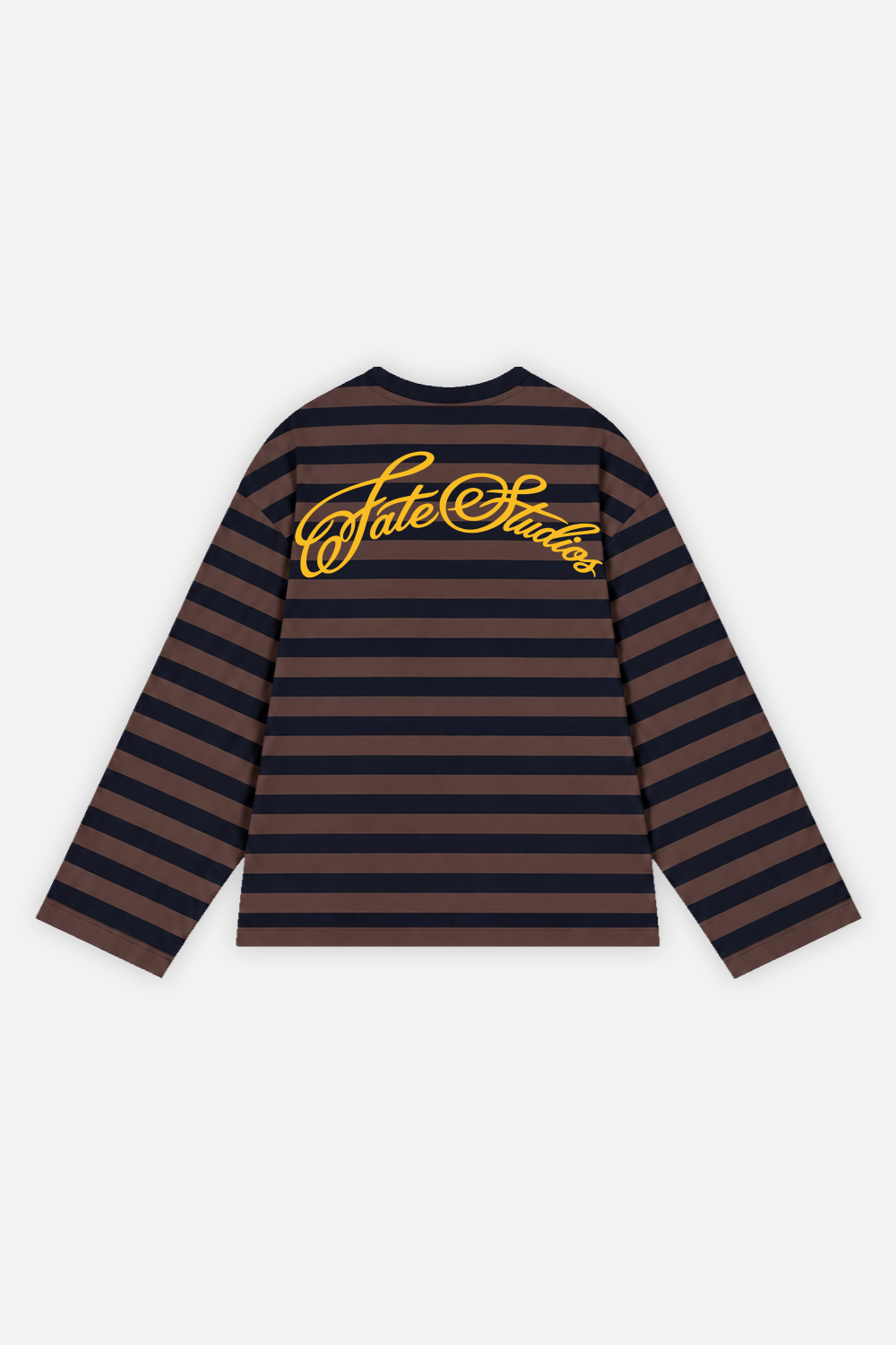 From Mexico With Passion Striped Longsleeve Navy w/ Brown — foto 2