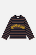 From Mexico With Passion Striped Longsleeve Navy w/ Brown — foto 1