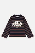 Destino Studios Striped Longsleeve Navy w/ Brown — foto 1