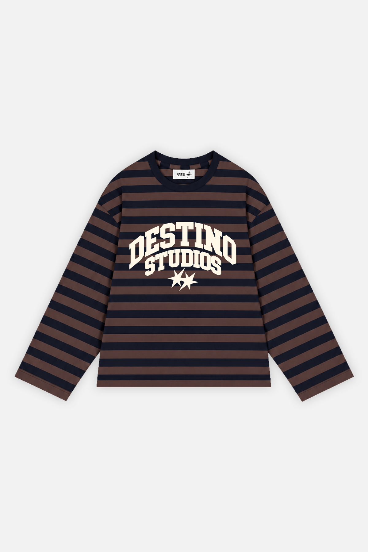 Destino Studios Striped Longsleeve Navy w/ Brown — foto 1