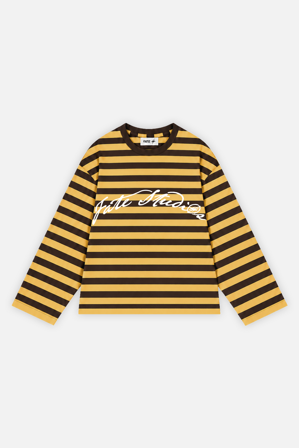 Fate Signature Striped Longsleeve Mustard w/ Brown — foto 1