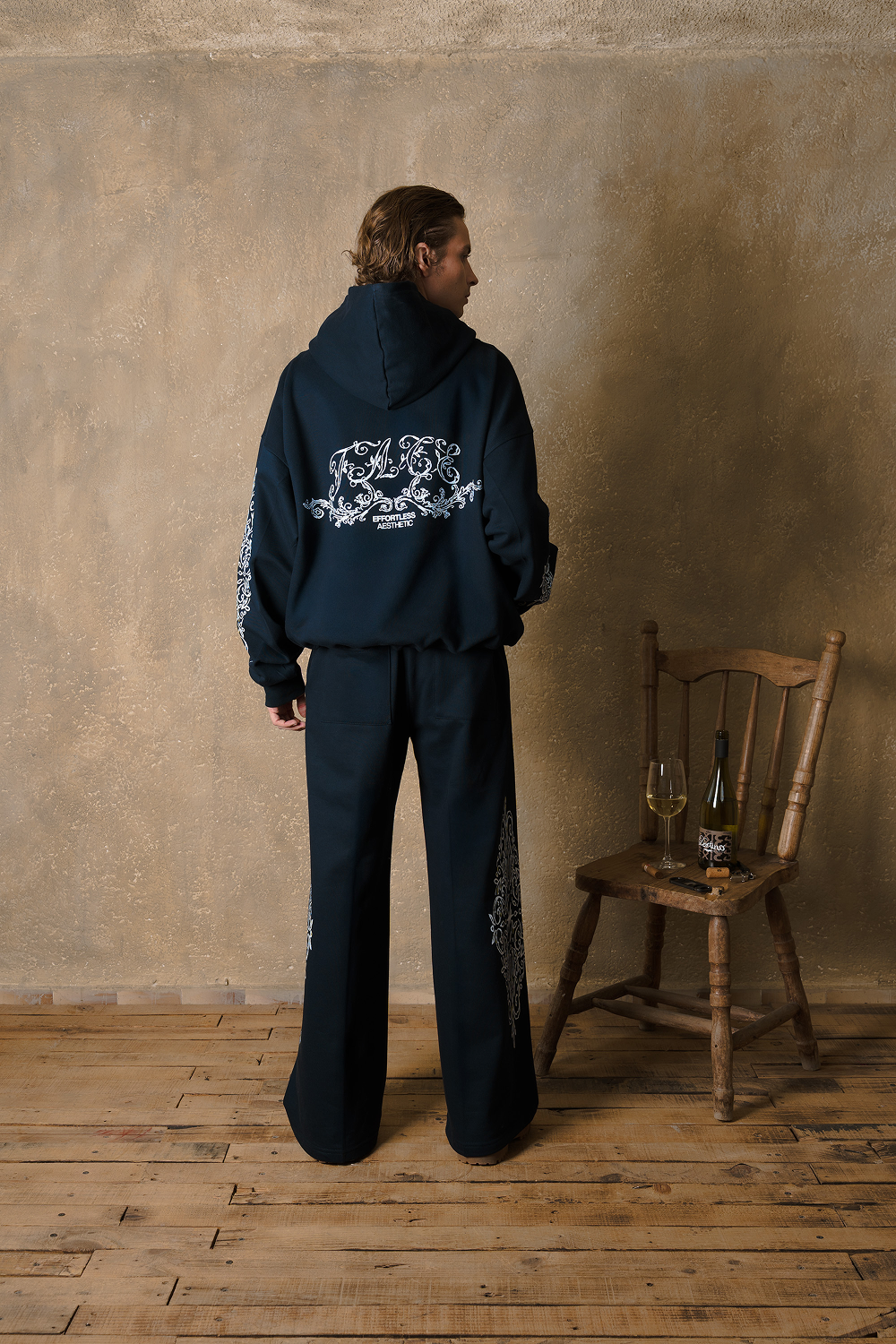 Ornate Wide Pants Midnight Blue