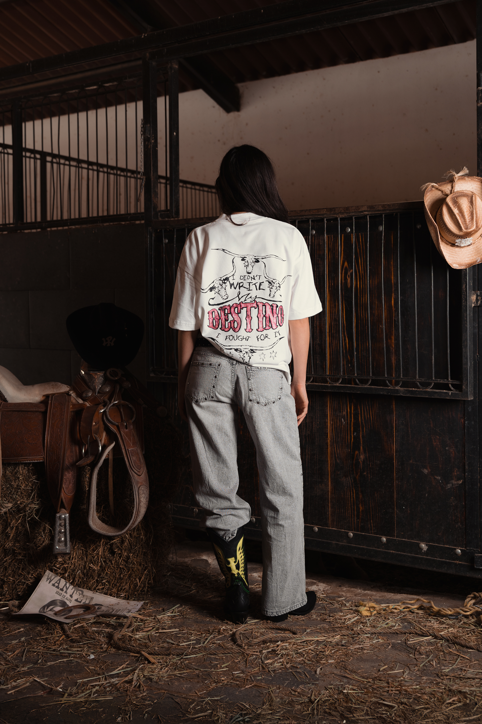 Long Horns Tee Ivory