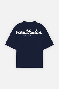 Studio Script Tee Navy Blue