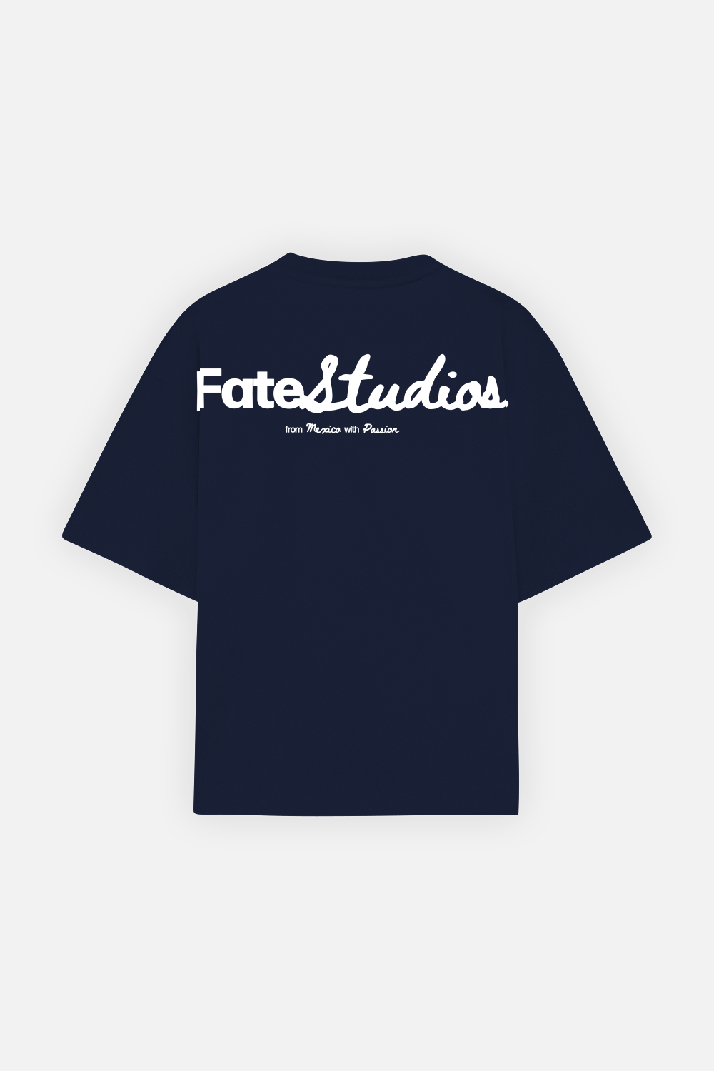 Studio Script Tee Navy Blue — Back