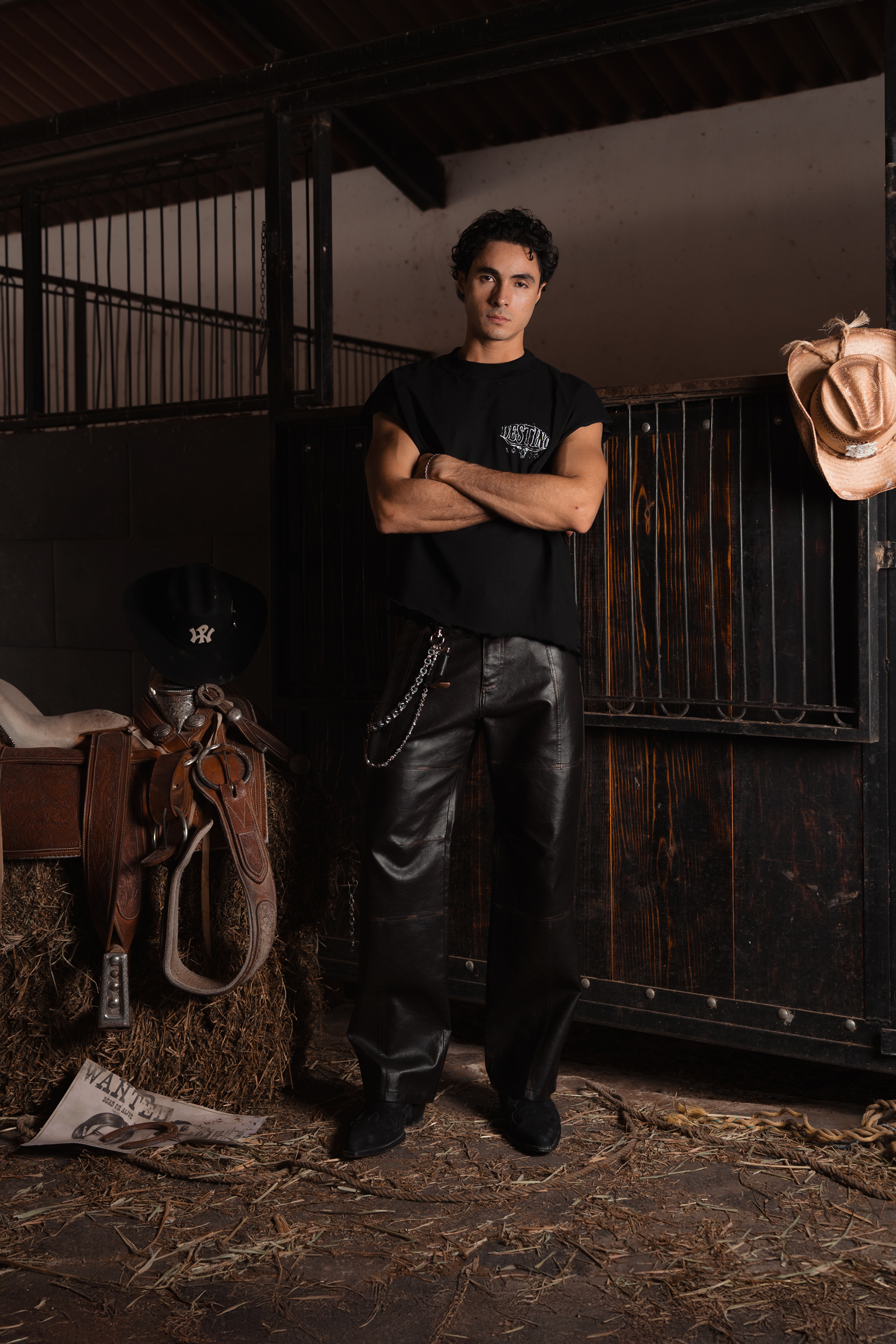 Long Horns Tank Top Black