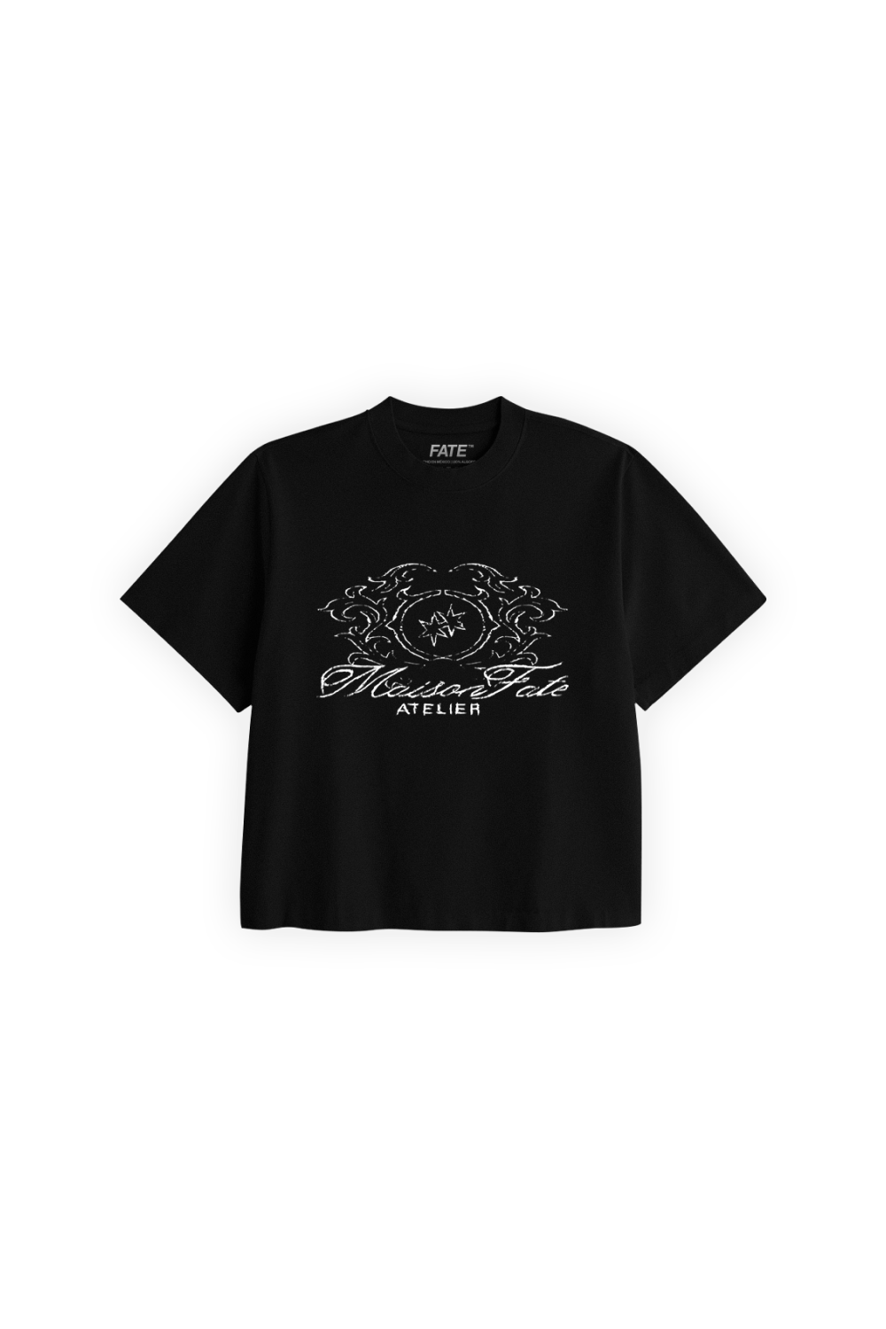 Crown Crop Tee Black