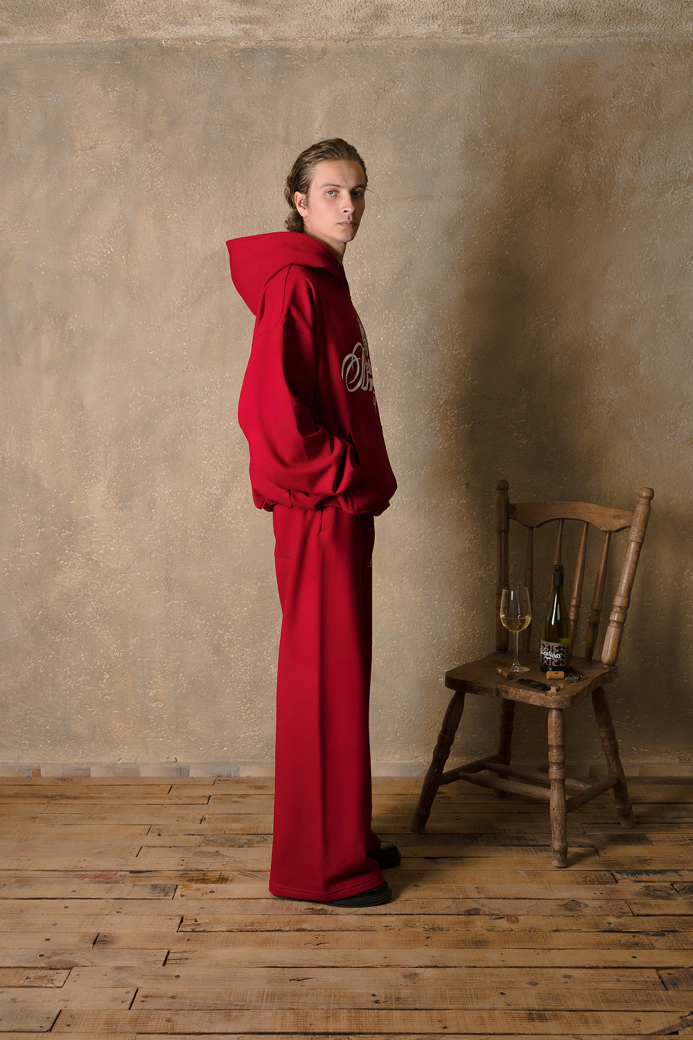 47 Wide Pants Cherry Red