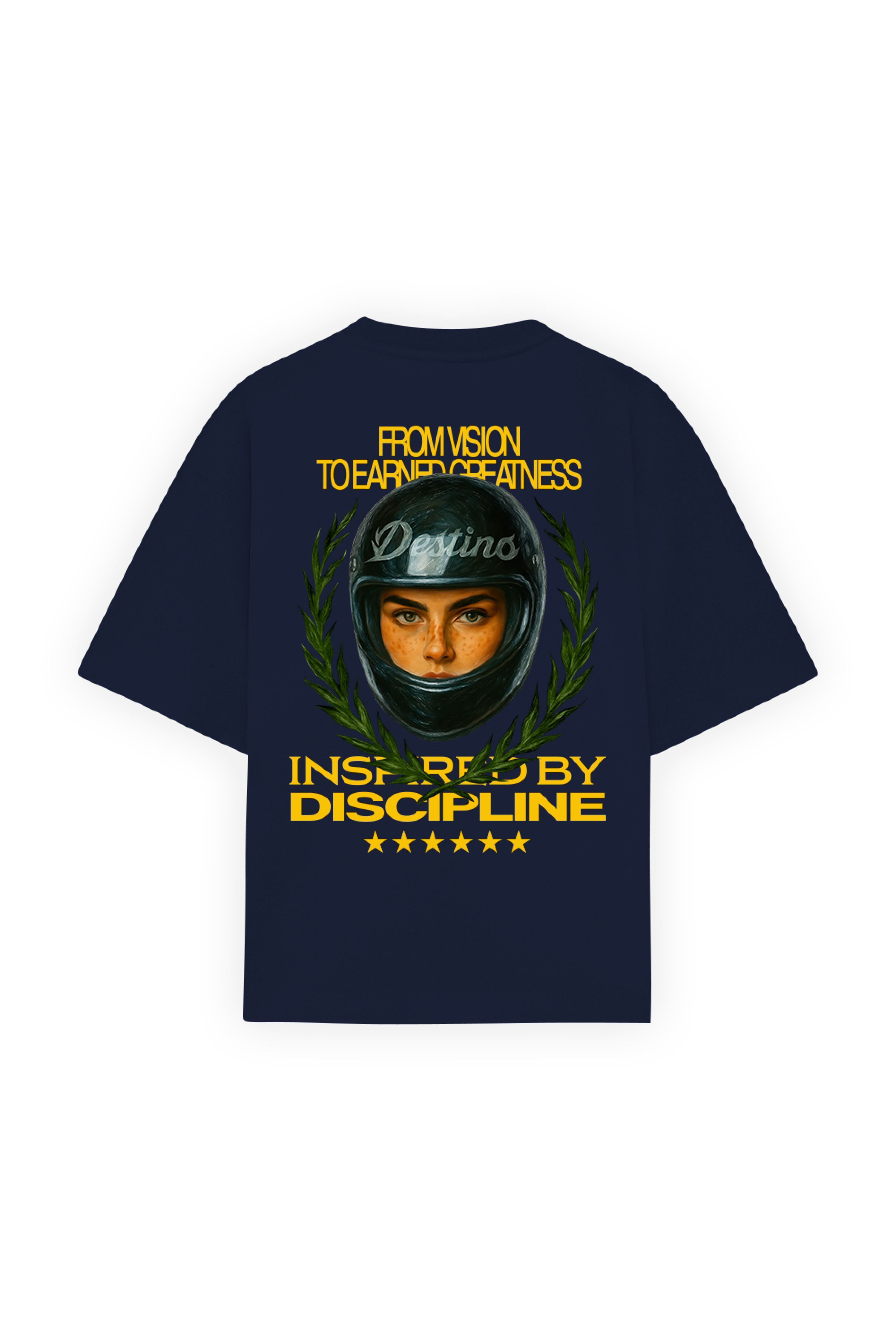 Earned Greatness Tee Navy Blue