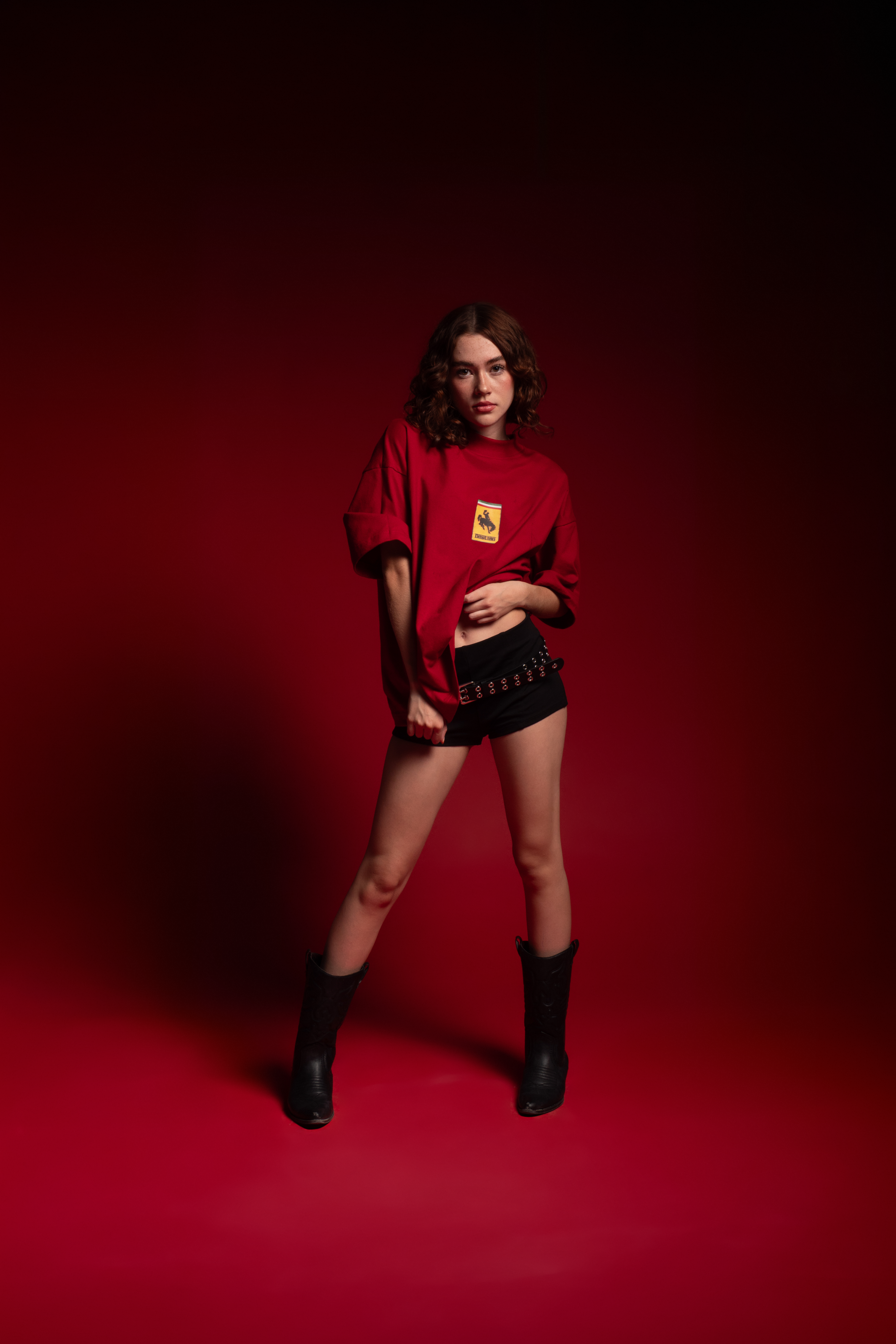 Racing Cowboy Tee Red