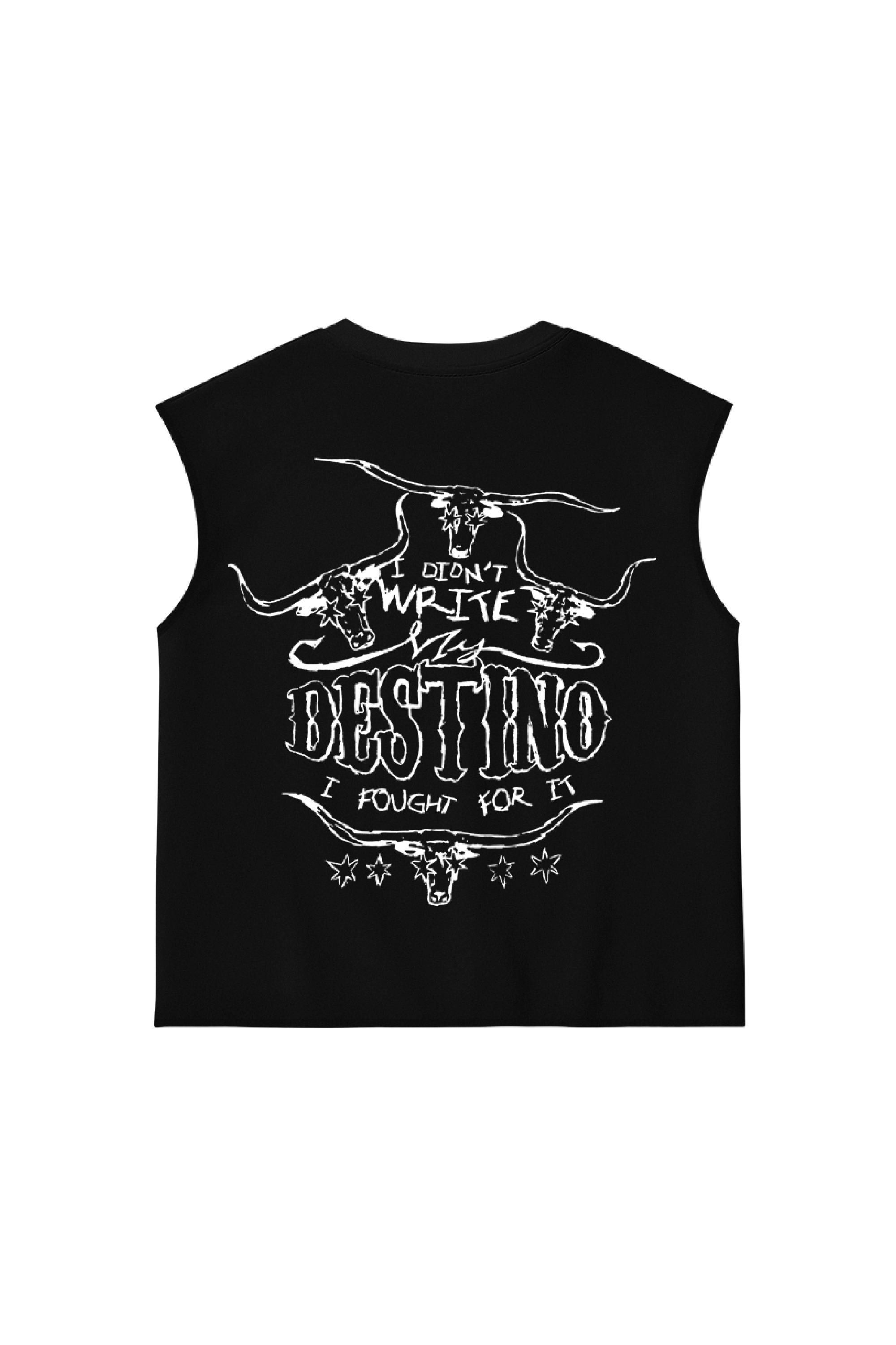 Long Horns Tank Top Black