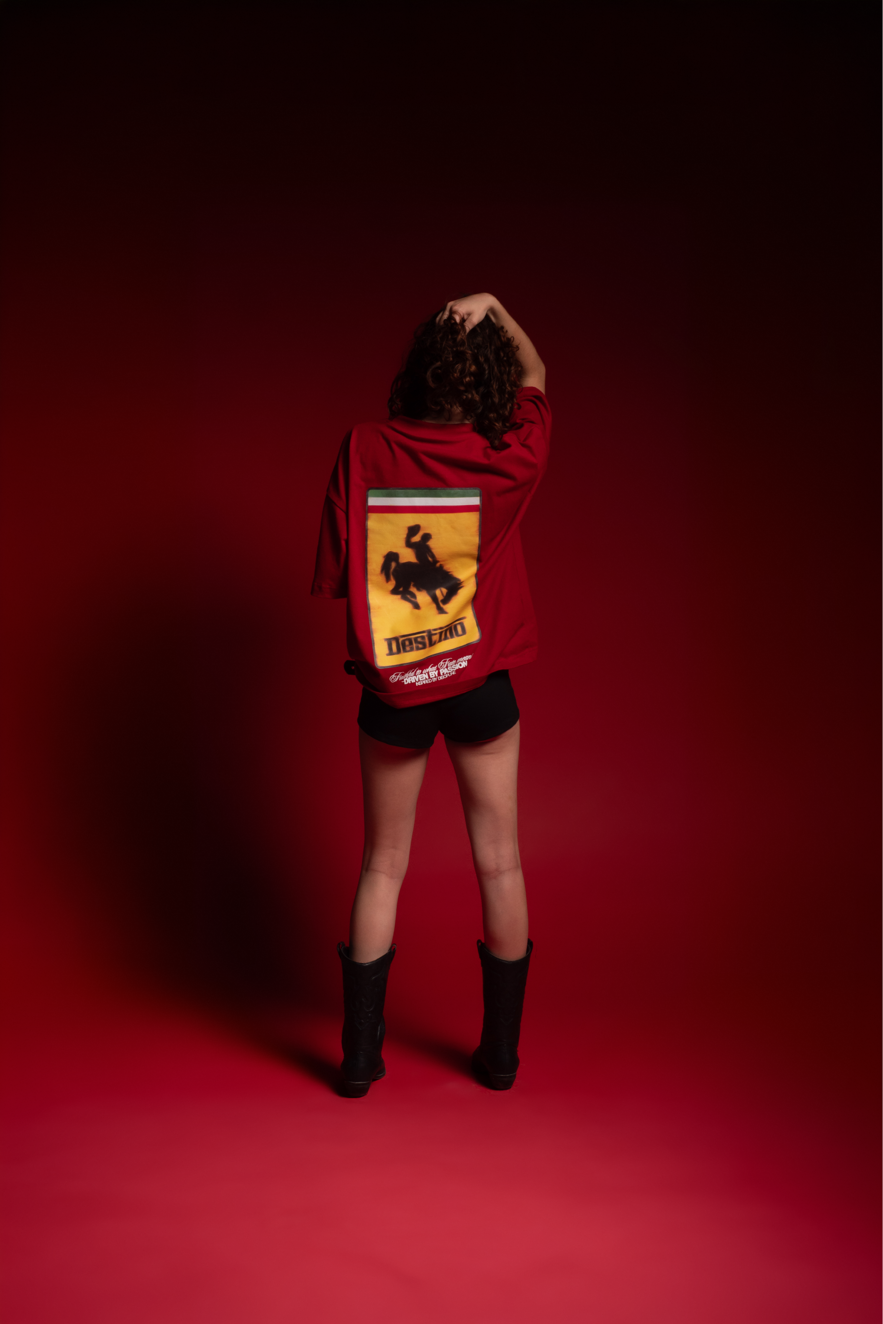 Racing Cowboy Tee Red