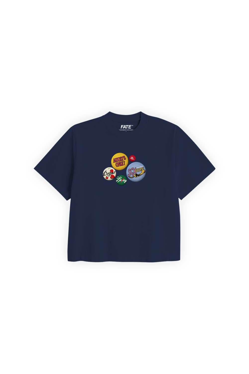 Sex Pin's Crop Tee Navy Blue