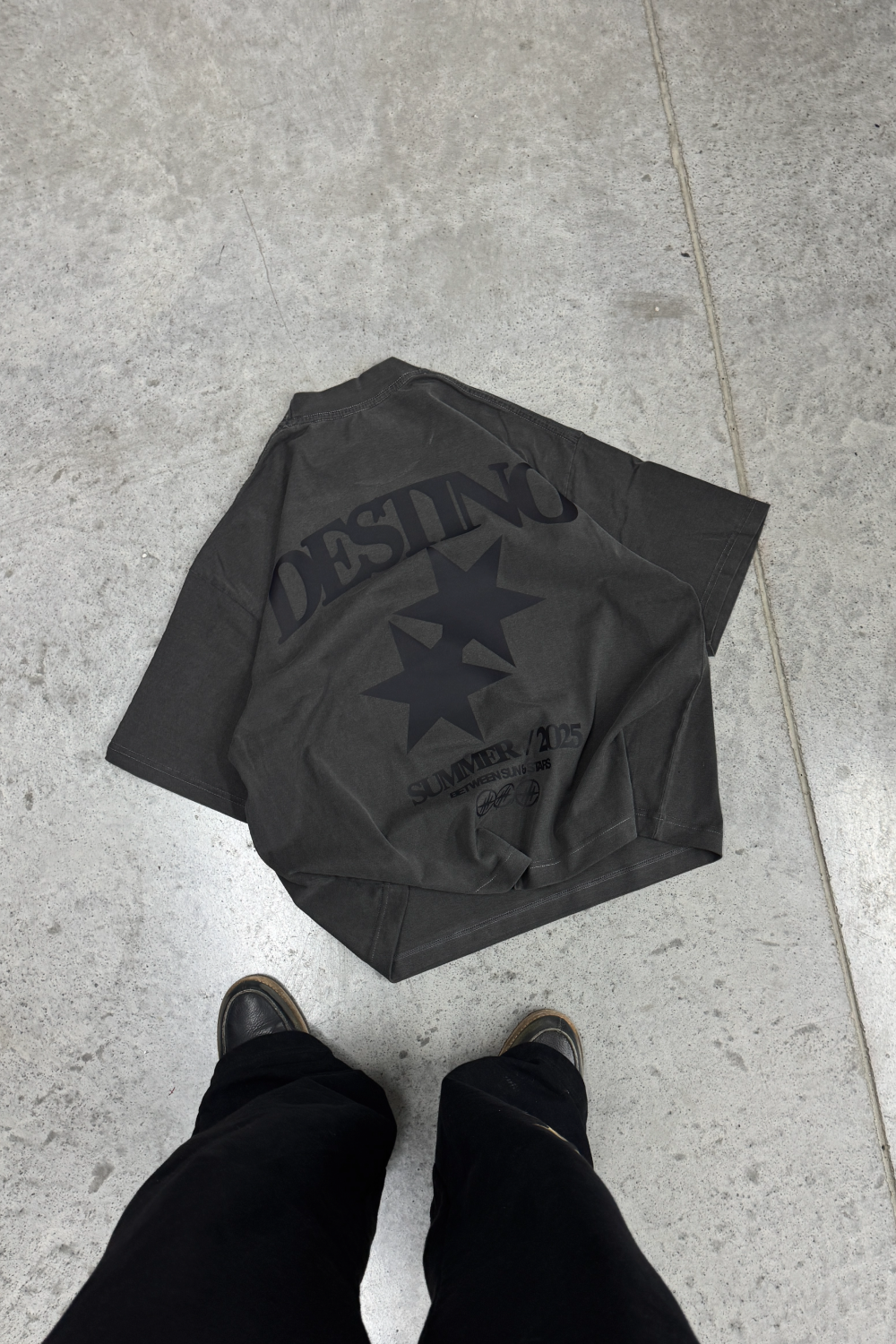 Double Spark Tee Washed Grey