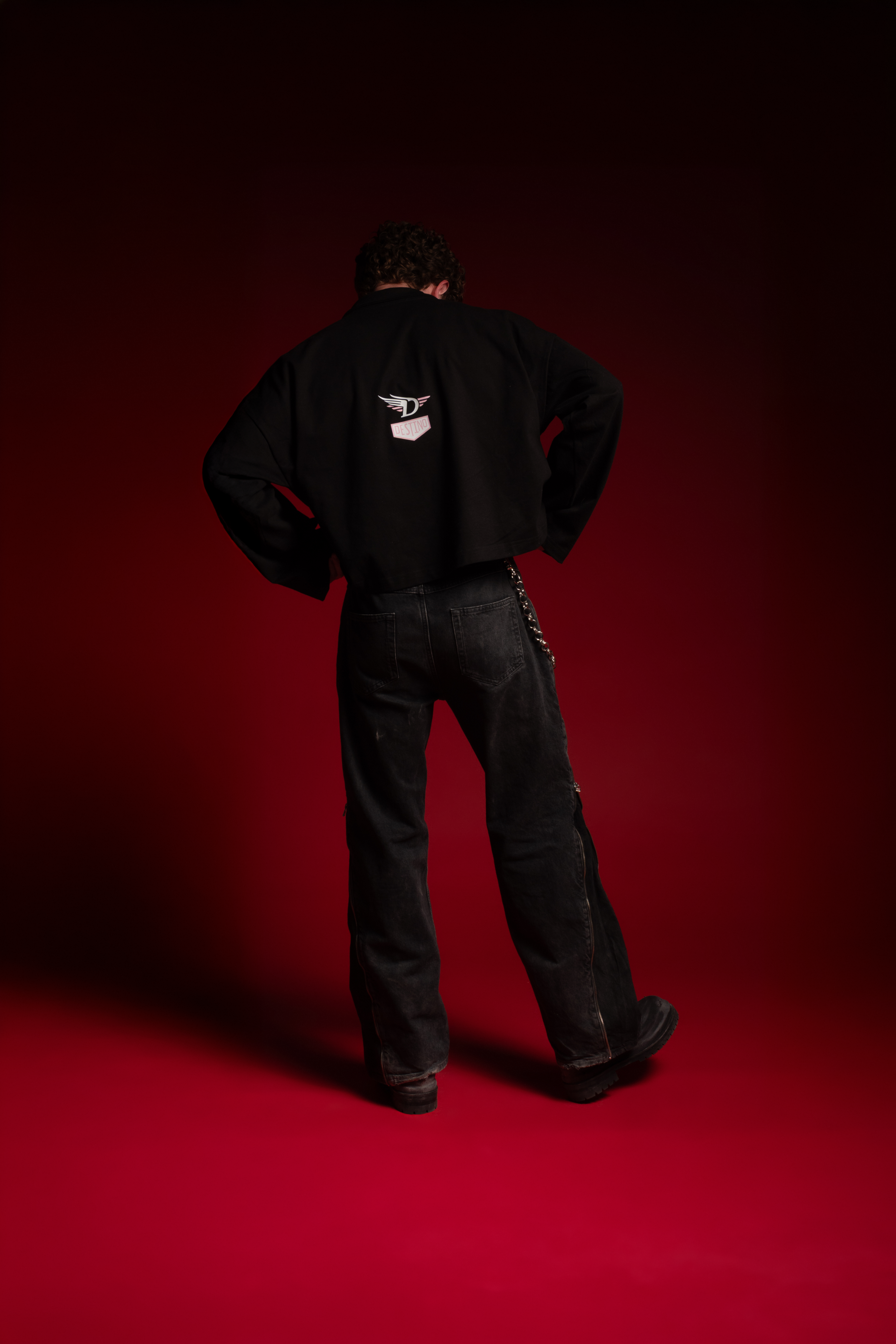 Wings of Destiny Longsleeve Polo Black