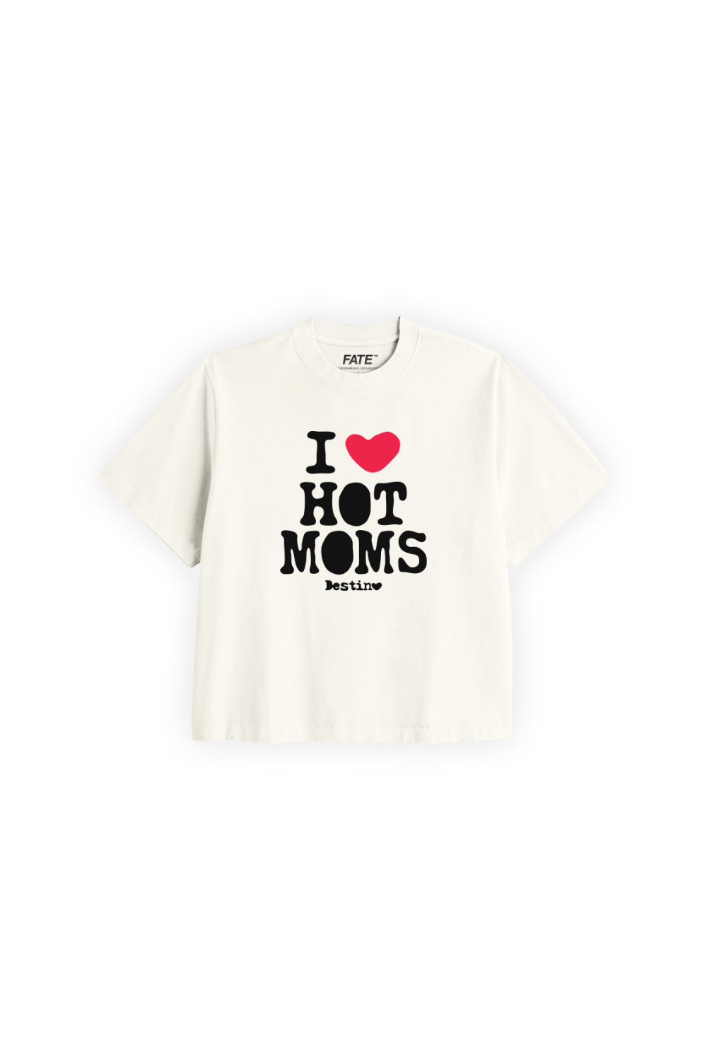 Hot Moms Crop Tee Ivory