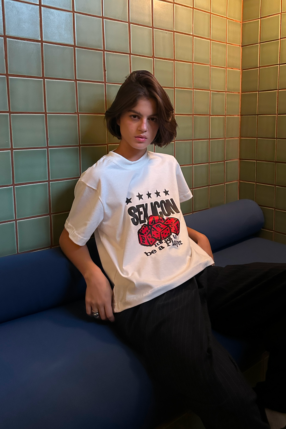 It's Okay Crop Tee Ivory