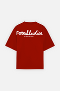 Studio Script Tee Red — Back