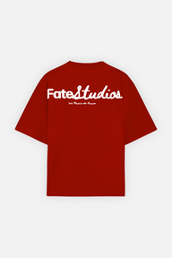 Studio Script Tee Red