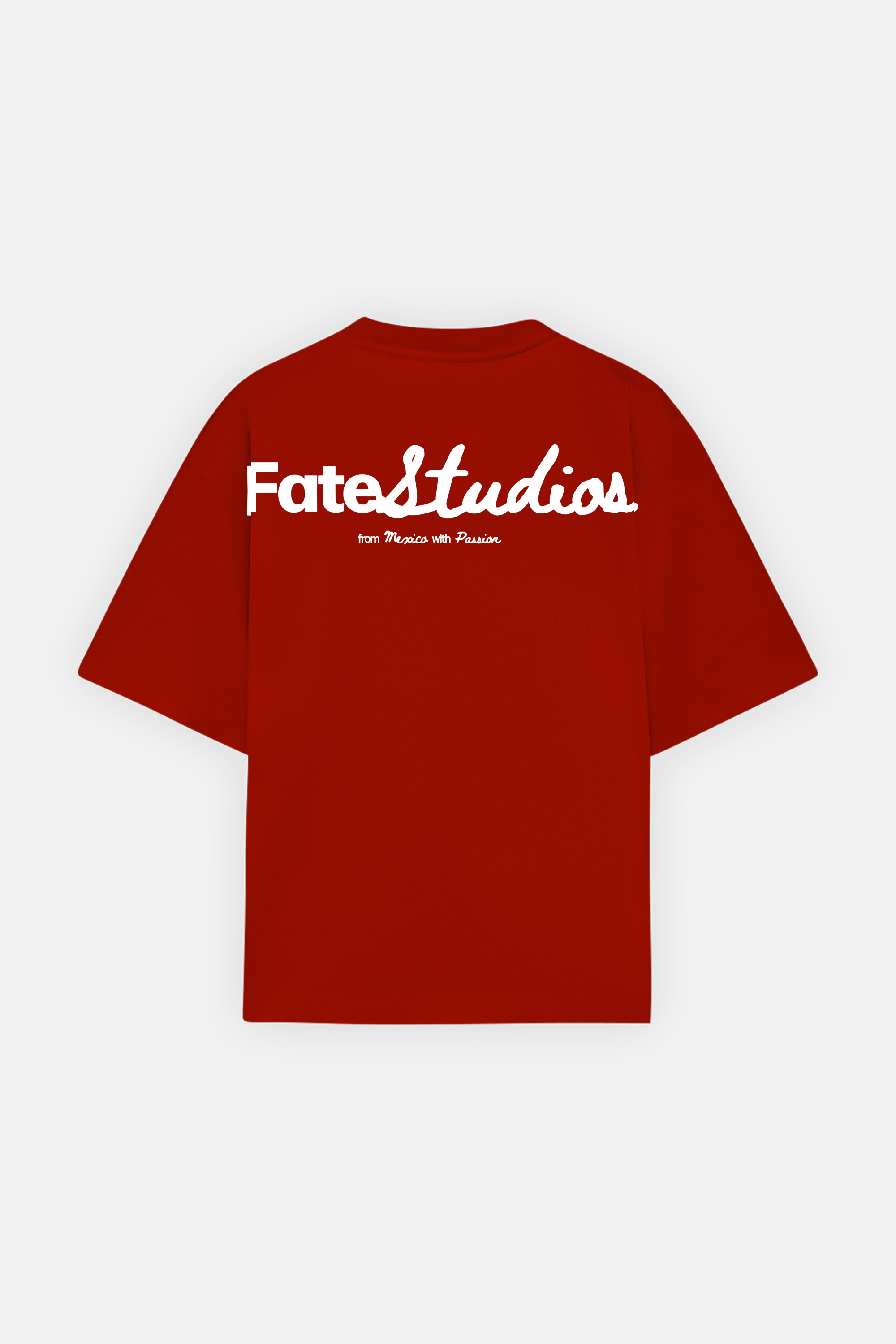 Studio Script Tee Red — Back