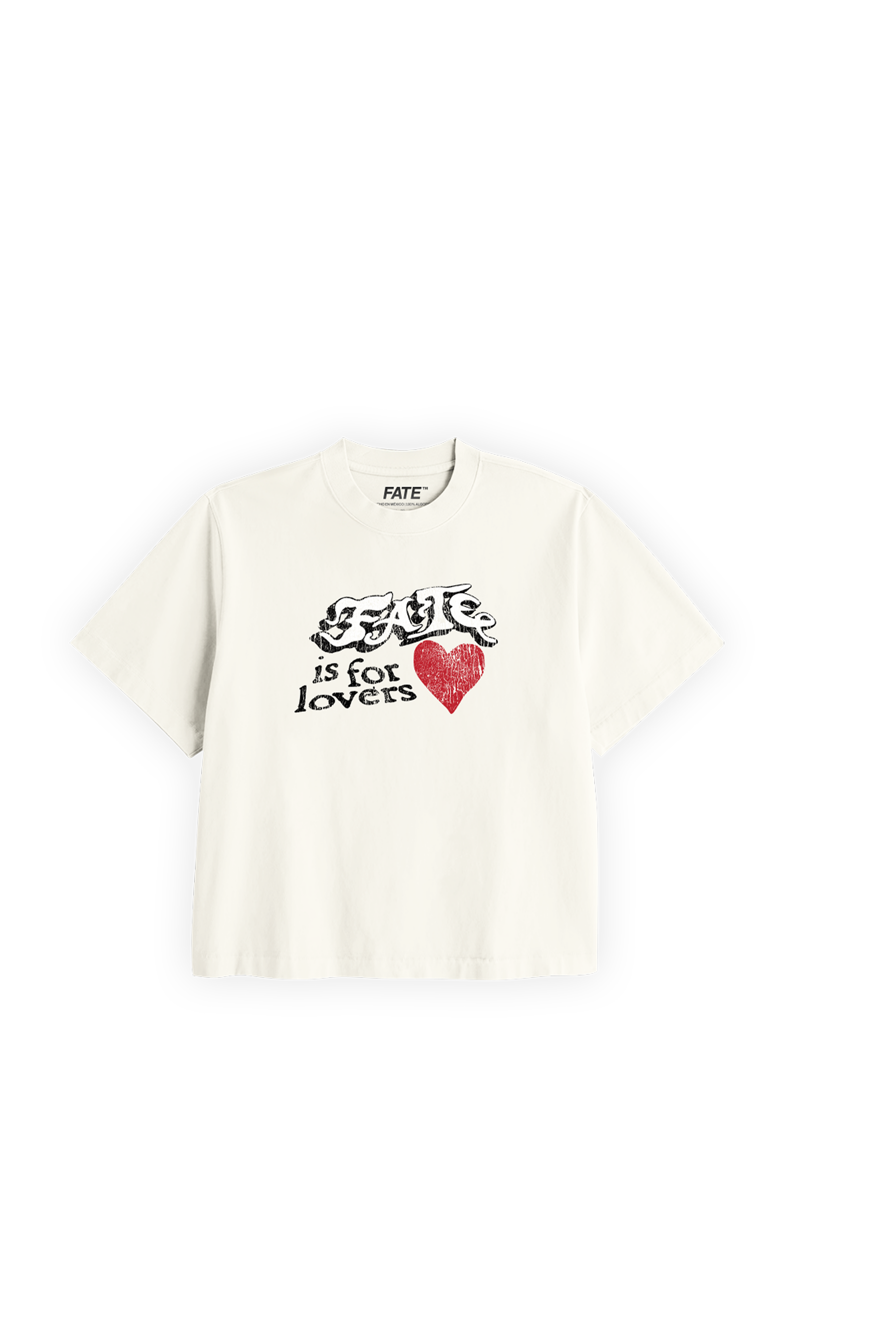 Fate is for Lovers Crop Tee Ivory