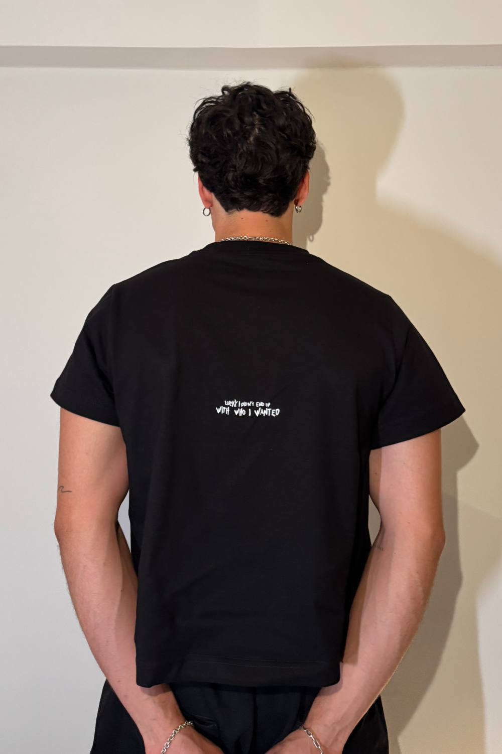 Dice Cherry Crop Tee Black